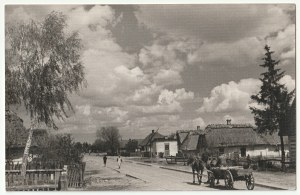 ZAMOJSZCZYZNA. Cartolina con una scena di sfollamento dei polacchi dalla regione di Zamość da parte dei tedeschi, nell'ambito dell'Aktion Zamość.
