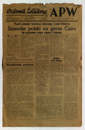 MONTE Cassino. Giornale del soldato APW, 27.05.1944, n. 78