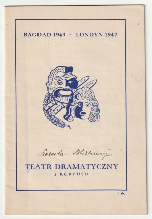 BLICHEWICZ Zbigniew. Dramatické divadlo 2. sboru, Bagdád 1943 - Londýn 1947