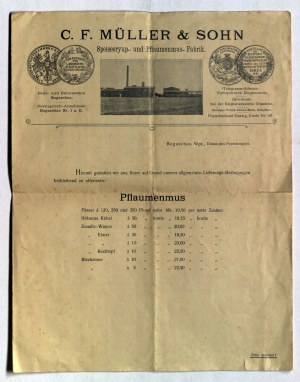 BOGUSZEWO (p. Grudziądz). Advertisement of the Plum Syrup and Powder Factory