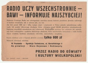 POZNAŃ. Pubblicità radiofonica polacca