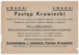 Krawiecki Postęp - a professional magazine published by the Guild of Men's Tailors of Poznań
