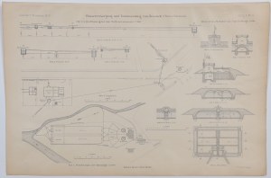PRUDNIK. Diagramme der Wasserversorgung und Kanalisation in Prudnik auf drei Blättern