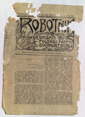 ROBOTNIK. Orgán Polské socialistické strany. Dvě čísla