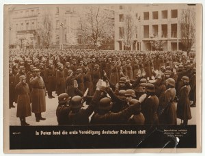 PIERWSZA przysięga niemieckich żołnierzy w Poznaniu podczas okupacji