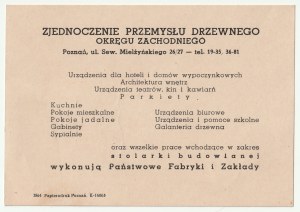 PUBBLICITÀ dell'Associazione dell'industria del legno del distretto occidentale nel 1945