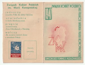 FRANCIA. Insieme di 4 documenti di Anna Kasperek, membro dell'Associazione Maria Konopnicka delle donne polacche in Francia.