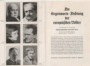 [Dabrowska, Zeromski]. Advertisement promoting a publication devoted to contemporary poetry