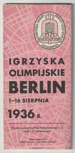 Olympic Games 1936. guide and plan in Polish.