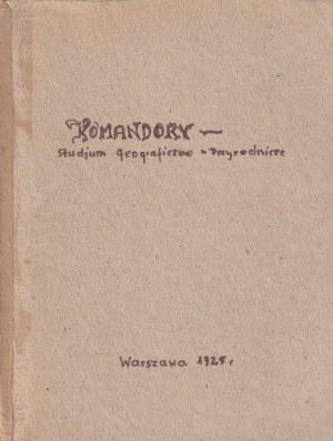 MOROZIEWICZ Joseph. Komandory, une étude géographique et d'histoire naturelle