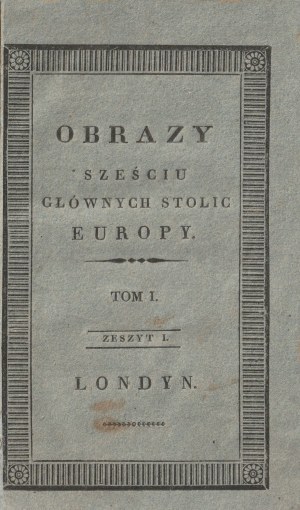 LONDRA. Kochański Tomasz Wilhelm. Pubblicato a Lvov 1829