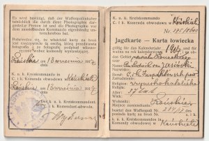 KOÑSKIE, SANOK: Povolení k nošení zbraní. 1917 r.