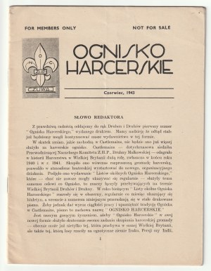 OGNISKO Harcerskie. Pierwszy numer. VI 1943