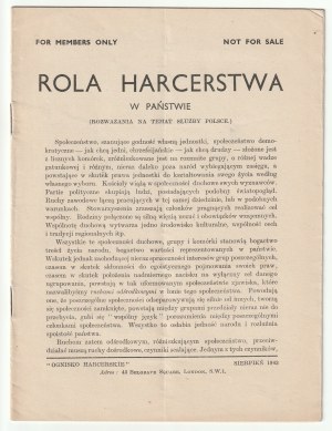 OGNISKO Harcerskie. VIII 1943. M.in. 