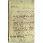 ZESTAW dokumentów po Fundacji ś.p. Szczepana Zaremby Skrzyńskiego, przyznającej posagi niezamożnym szlachciankom