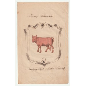 ŁUŻYCE. Herb Łużyc, ok. 1850