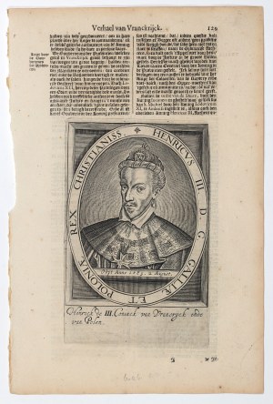 HENRYK Walezy (1551-1589). Popiersie w owalu