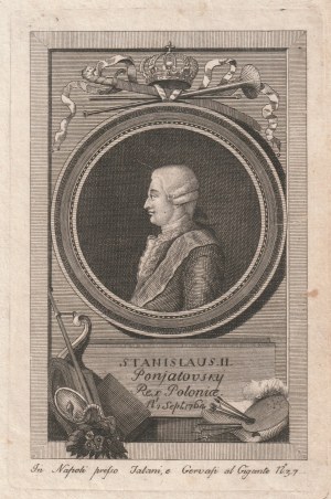 STANISŁAW August Poniatowski (1732-1798). Büste im Profil