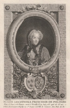 MARIA Leszczyńska (1703-1768). Regina di Francia. Ca. 1762