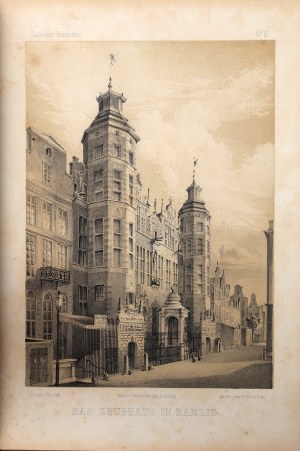 GDAŃSK. complete album containing 26 views of Gdansk in sepia litho