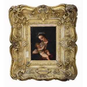 Hans I. ROTTENHAMMER (1564-1625)-atribúcia, Panna Mária s dieťaťom (Ošetrovanie)