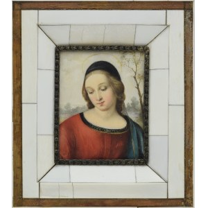 Artista non specificato, monogramma EW (fine XIX secolo-inizio XX secolo), Madonna - miniatura