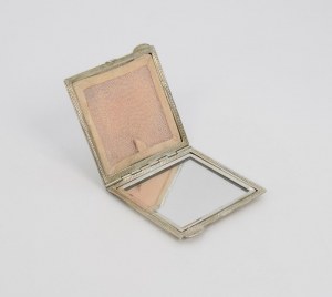 Powder box with art déco mirror