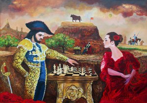 Stanislaw Tomalak, Chess allegory - Spanish party, 2024