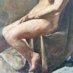 ANONIMO, Seated nude woman