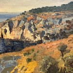 M. ROEDER, Falaise au bord de la mer - Max Roeder (1866 - 1947)