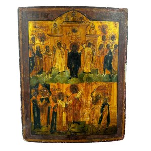 ANONIMO, Biblical scene on a gold background