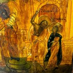 ANONIMO, scène biblique sur fond d'or