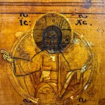 ANONIMO, scena biblijna na złotym tle