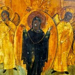 ANONIMO, scena biblica su fondo oro