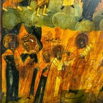 ANONIMO, biblische Szene auf Goldgrund