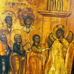 ANONIMO, biblický výjev na zlatém pozadí