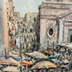A. RADICE, Scena di mercato a Napoli (Piazza del Carmine) - A. Radice (1913)