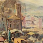 S. Michele, Paysage avec figures - S. Michele (Portici, Na 1917)