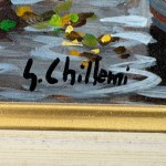 G. CHILLEMI, Pulcinella mit Blick auf Neapel - G. Chillemi