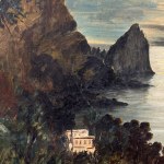 NEidentifikovaný podpis, Faraglioni na Capri (Nočná scéna)