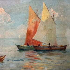 ANONIMO, Seascape with boats