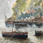 S. NASTI, Seascape with boats - S. Nasti