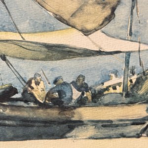 UNIDENTIFIED SIGNATURE, Boat with Figures