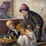 DI GENNARO, Children playing with chicks - Di Gennaro