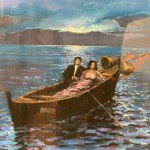 R. CARIGNANI, Romantic Scene by the Sea - R. Carignani