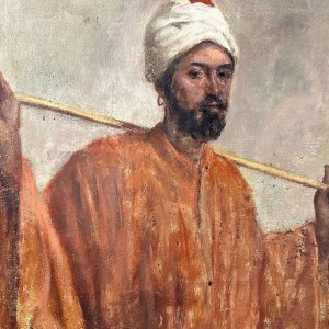 SIGNATURE NON IDENTIFIÉE, peinture de portrait arabe