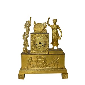 Eine vergoldete Quecksilber-Bronze-Uhr