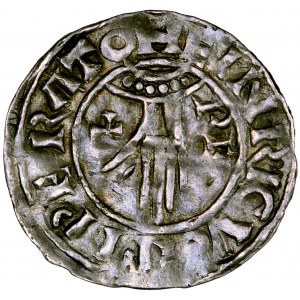 Deutschland, Friesland, Kaiser Heinrich II. (1014-1024), Denar, Männer. Deventer