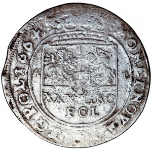 Polska, Jan Kazimierz, Korona, złoty (złotówka, tymf) 1664, men. Bydgoszcz, A. Tymf (Tuempe)