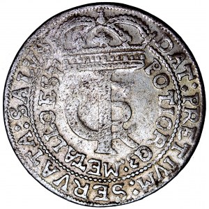 Polska, Jan Kazimierz, Korona, złoty (złotówka, tymf) 1664, men. Kraków, A. Tymf (Tuempe)
